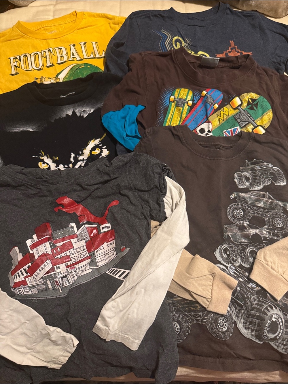 Boys size 6 -7 shirts lot of 6 bundle size 6 size 7